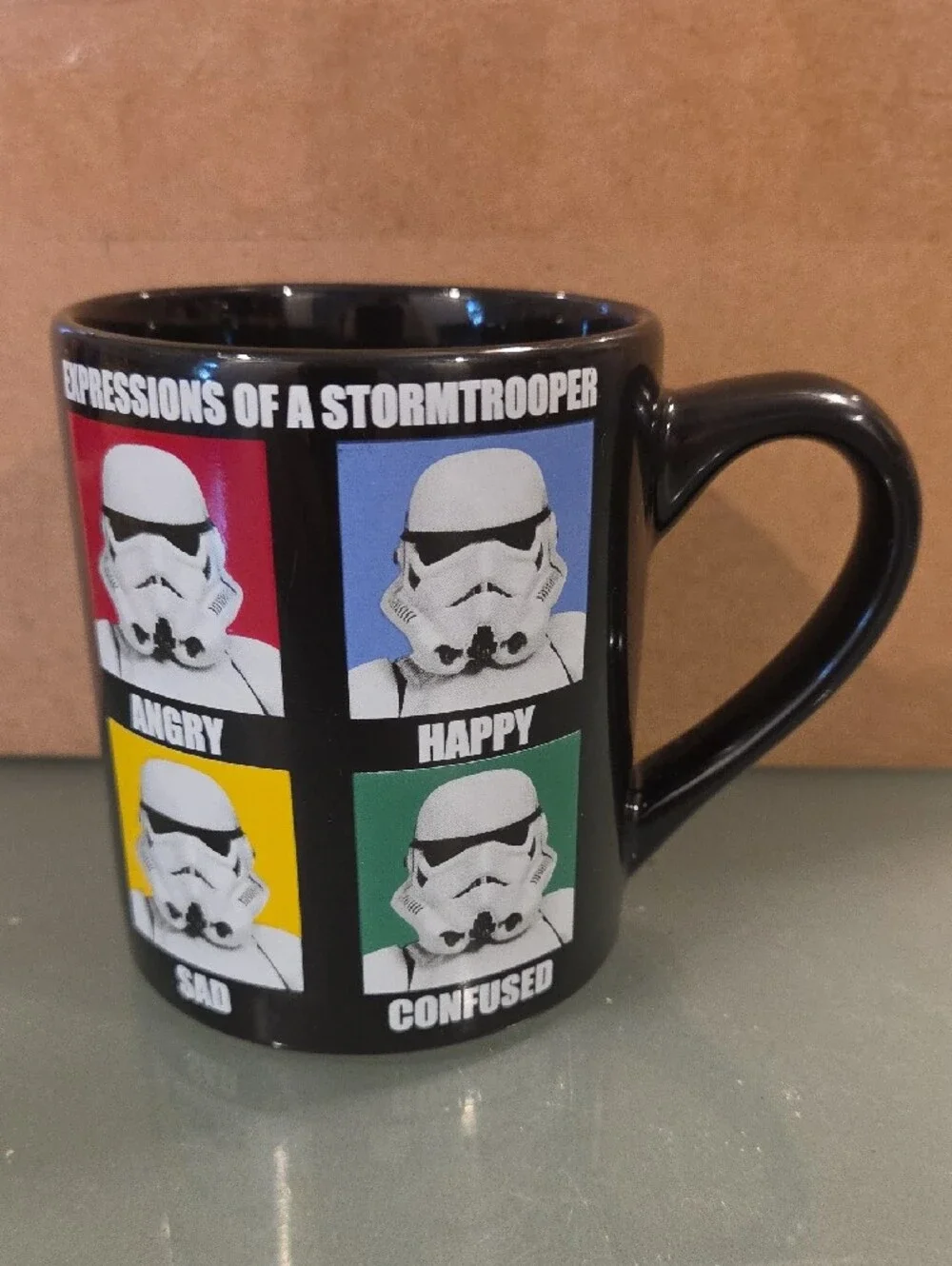 Star Wars Stormtrooper Expressions Black Ceramic Mug